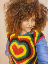 Load image into Gallery viewer, Groovy Crocheted Heart Vest