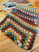 Load image into Gallery viewer, Crochet Wristlet Purse – Fall Granny Square Clutch