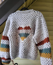 Load image into Gallery viewer, Handcrafted Heart Bohemian Crochet Sweater