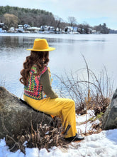 Load image into Gallery viewer, Silk and Hand Crochet Sweater Vest