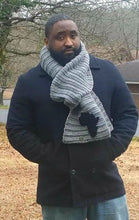 Load image into Gallery viewer, Hand Knit Textured Men's African Scarf