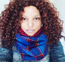 Load image into Gallery viewer, Cranberry Plaid Scarf