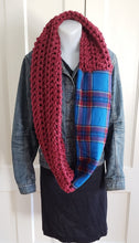 Load image into Gallery viewer, Cranberry Plaid Scarf
