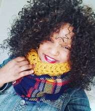 Load image into Gallery viewer, Navy and Mustard Plaid