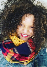 Load image into Gallery viewer, Navy and Mustard Plaid