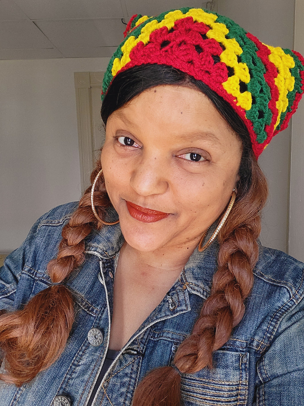 Red Yellow and Green Headscarf