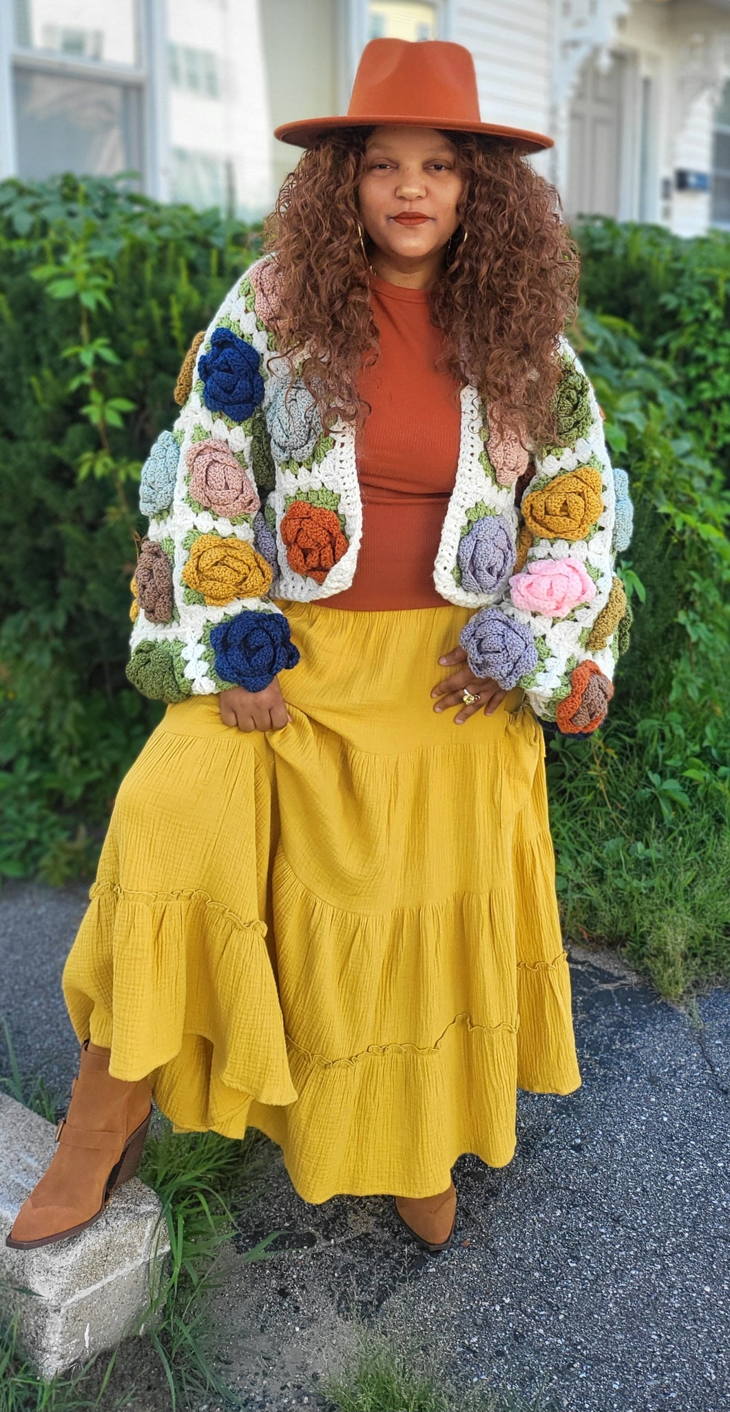 Textured Rose Cardigan