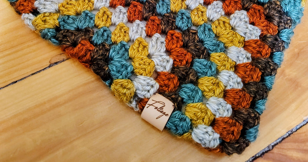 Crochet Wristlet Purse – Fall Granny Square Clutch