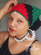 Load image into Gallery viewer, Cowrie Shell Pan African Headscarf
