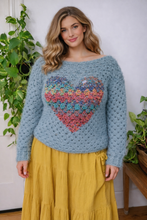 Load image into Gallery viewer, Textured Heart Sweater
