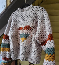 Load image into Gallery viewer, Handcrafted Heart Bohemian Crochet Sweater
