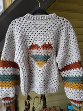 Load image into Gallery viewer, Handcrafted Heart Bohemian Crochet Sweater
