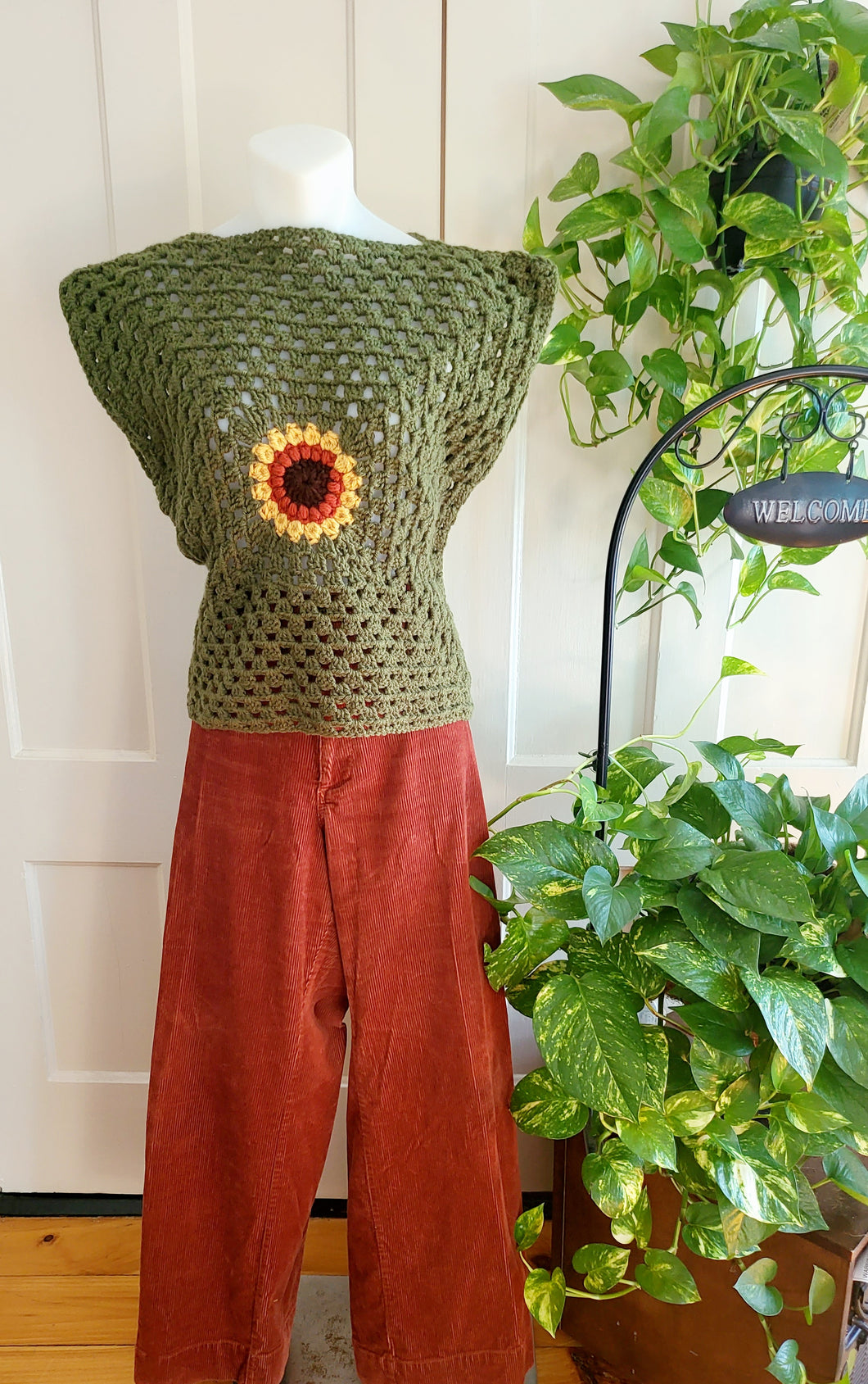 Sunflower Crochet Vest
