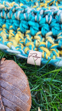 Load image into Gallery viewer, Blue and Yellow Chunky Scarf
