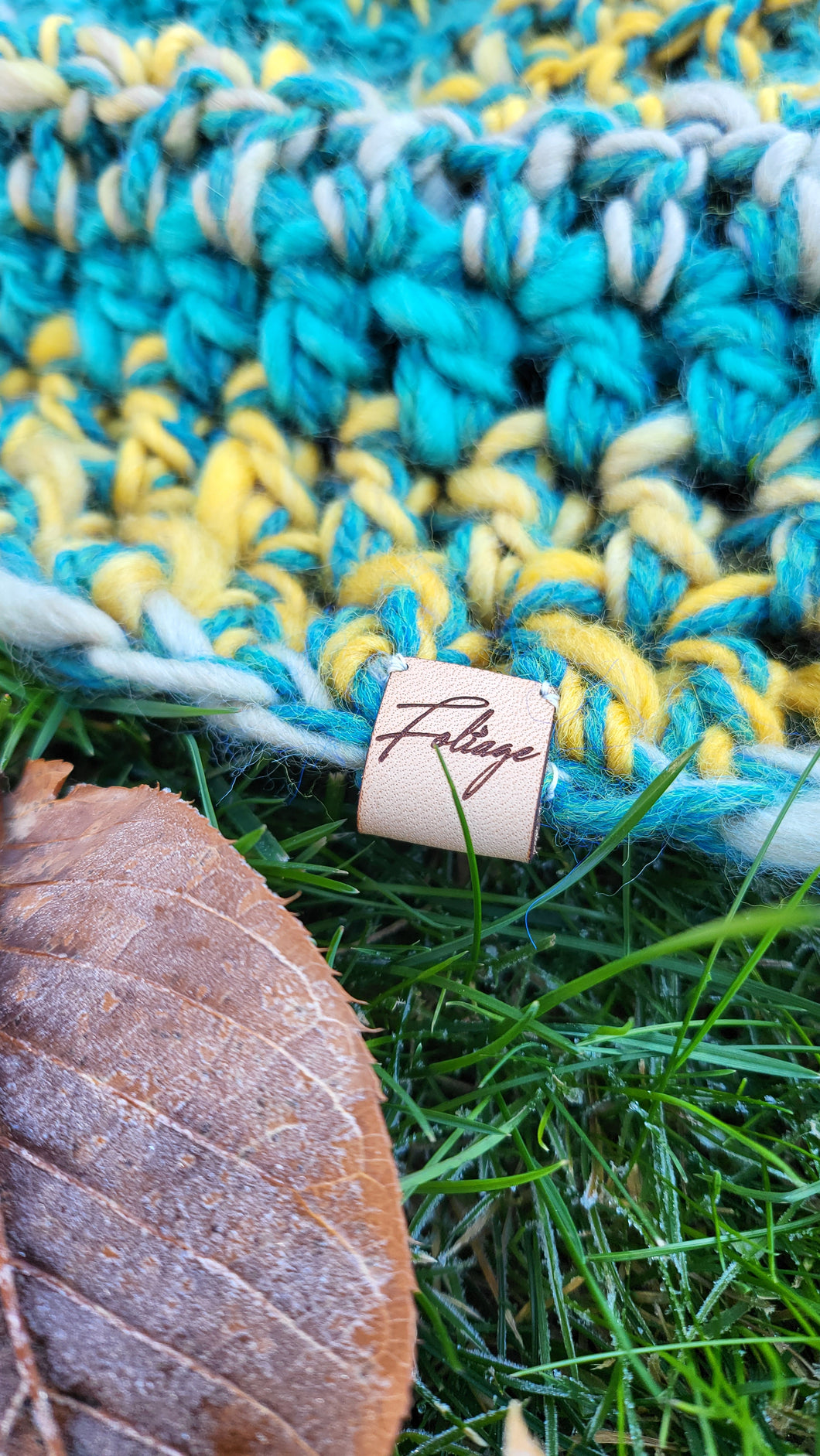 Blue and Yellow Chunky Scarf