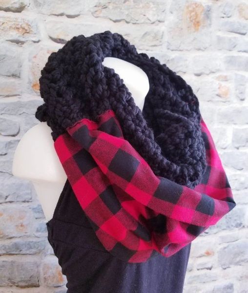 Buffalo Plaid Infinity Scarf