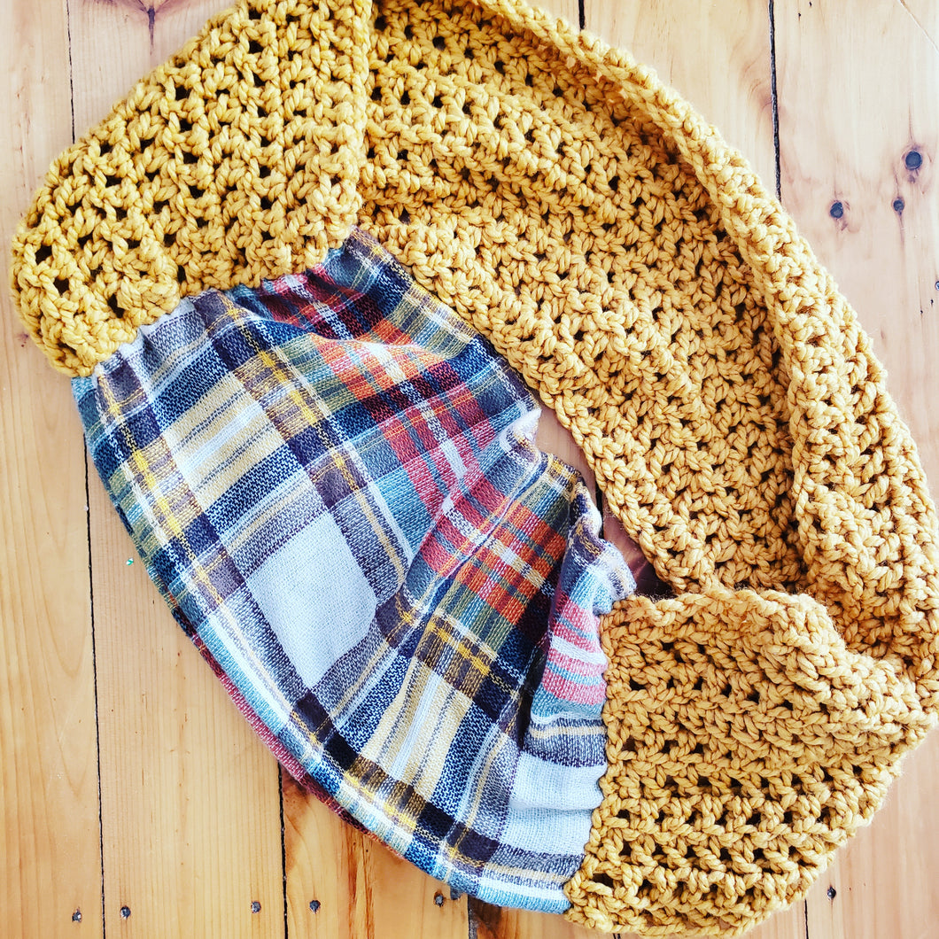 Golden Plaid Infinity