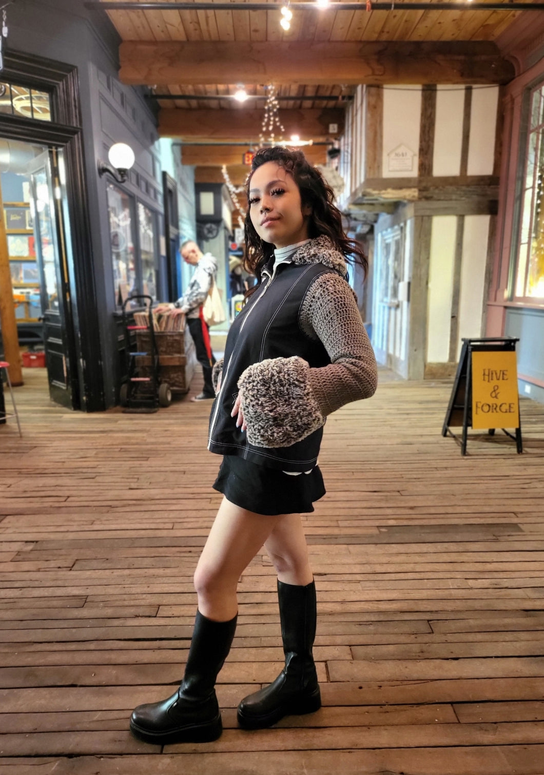 Alternative Faux Fur Upcycled Jacket